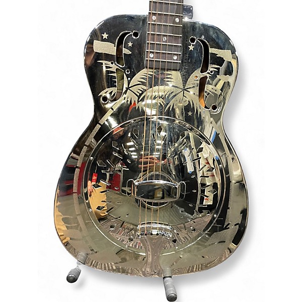 Used Recording King RM-997-H Metallic Silver Resonator Guitar