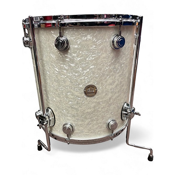 Used DW 5 Piece Collector's Series Pearl White Drum Kit