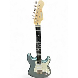 Used Donner Seeker Series DST400 Ice Blue Metallic Solid Body Electric Guitar