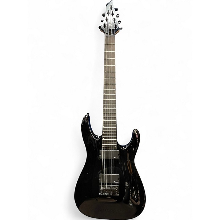 Used Jackson JS22-7 Dinky 7 String Black Solid Body Electric