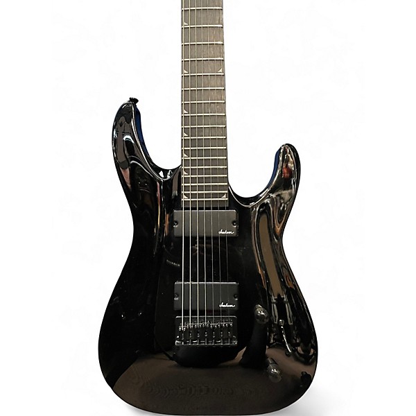 Used Jackson JS22-7 Dinky 7 String Black Solid Body Electric Guitar