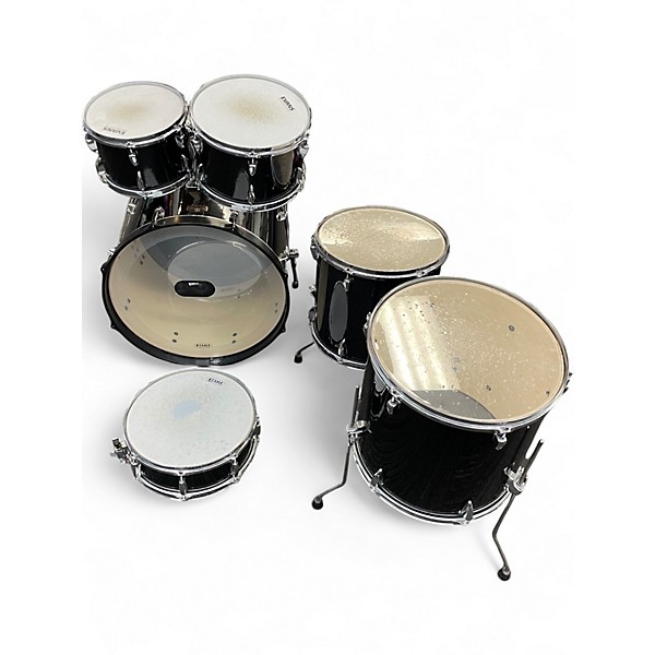 Used TAMA 6 Piece Imperialstar Trans Black Drum Kit