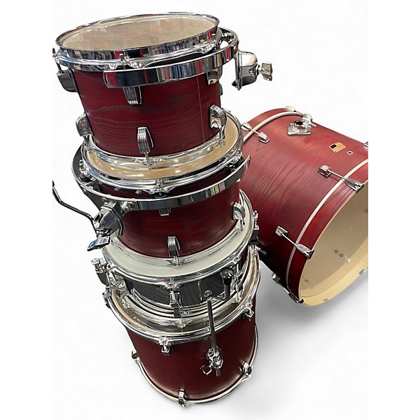 Used Ludwig 5 Piece Backbeat elite Ruby Grain Drum Kit