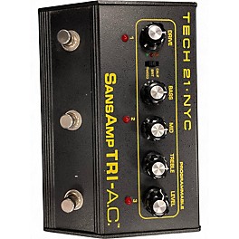 Used Tech 21 SansAmp Tri AC Distortion Effect Pedal