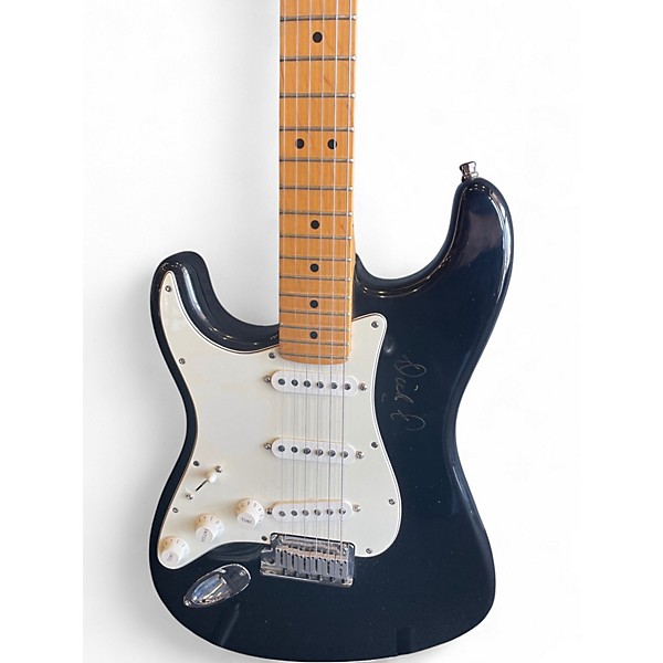 Used Fender Stratocaster Left Handed Black Solid Body Electric Guitar