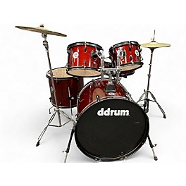 Used ddrum 5 Piece D2 Red Wood Drum Kit