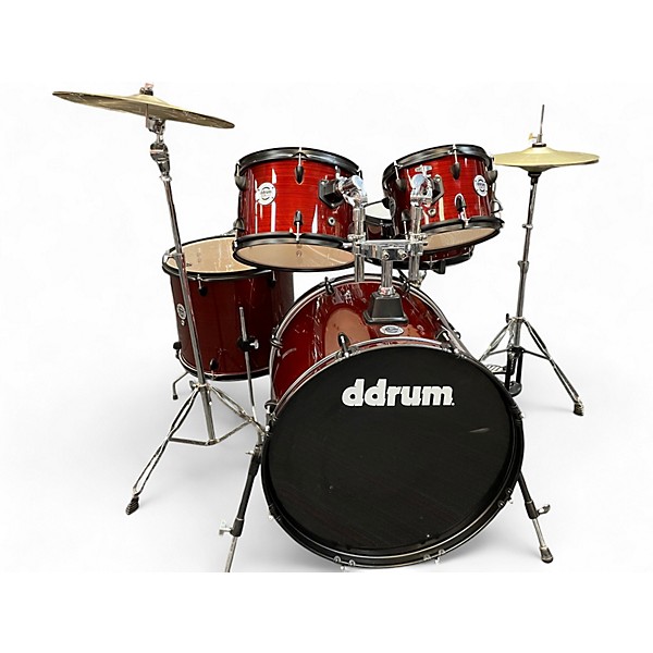 Used ddrum 5 Piece D2 Red Wood Drum Kit