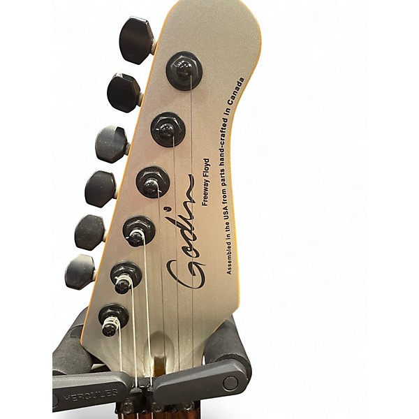 Used Godin Freeway Floyd Silver Solid Body Electric Guitar