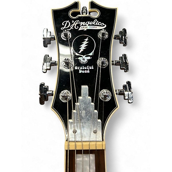 Used 2010s D'Angelico Premier Grateful Dead DC Red White and Blue Hollow Body Electric Guitar
