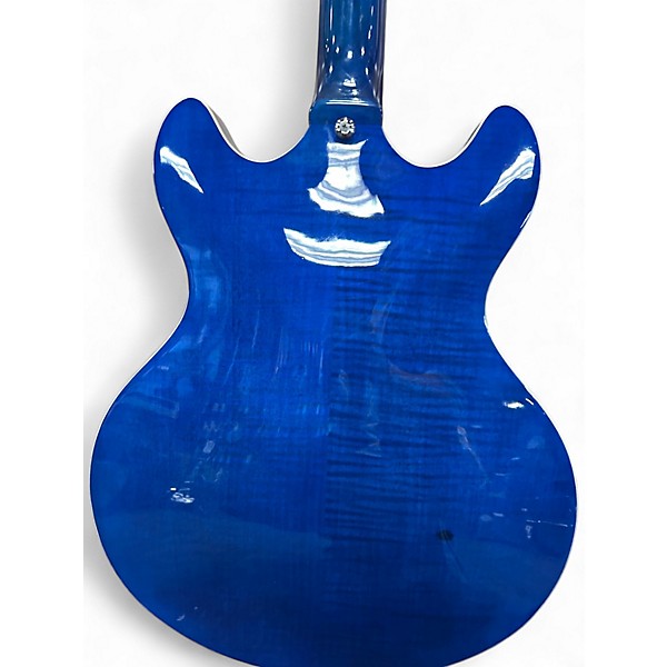 Used 2010s D'Angelico Premier Grateful Dead DC Red White and Blue Hollow Body Electric Guitar