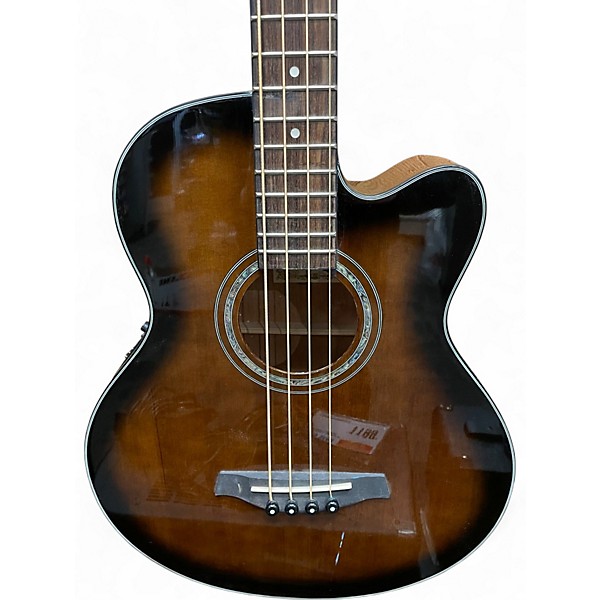 Used Ibanez AEB10BBE-DVS Dark Violin Sunburst Acoustic Bass Guitar