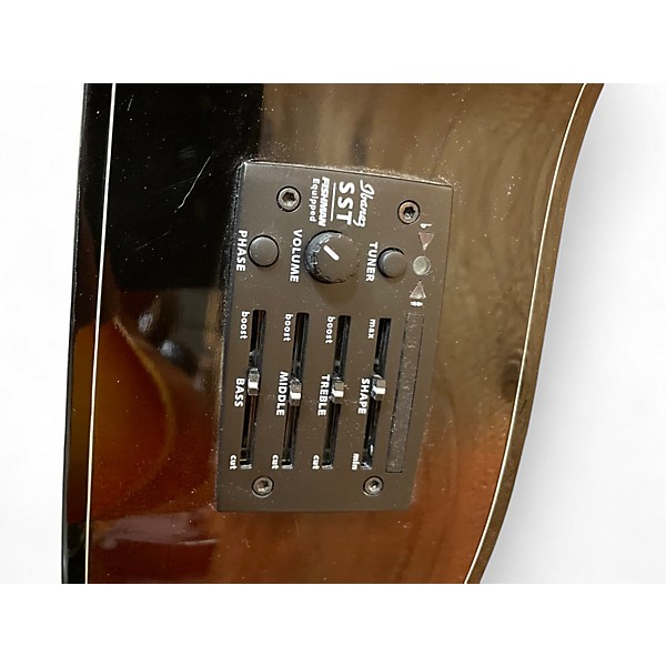 Used Ibanez AEB10BBE-DVS Dark Violin Sunburst Acoustic Bass Guitar