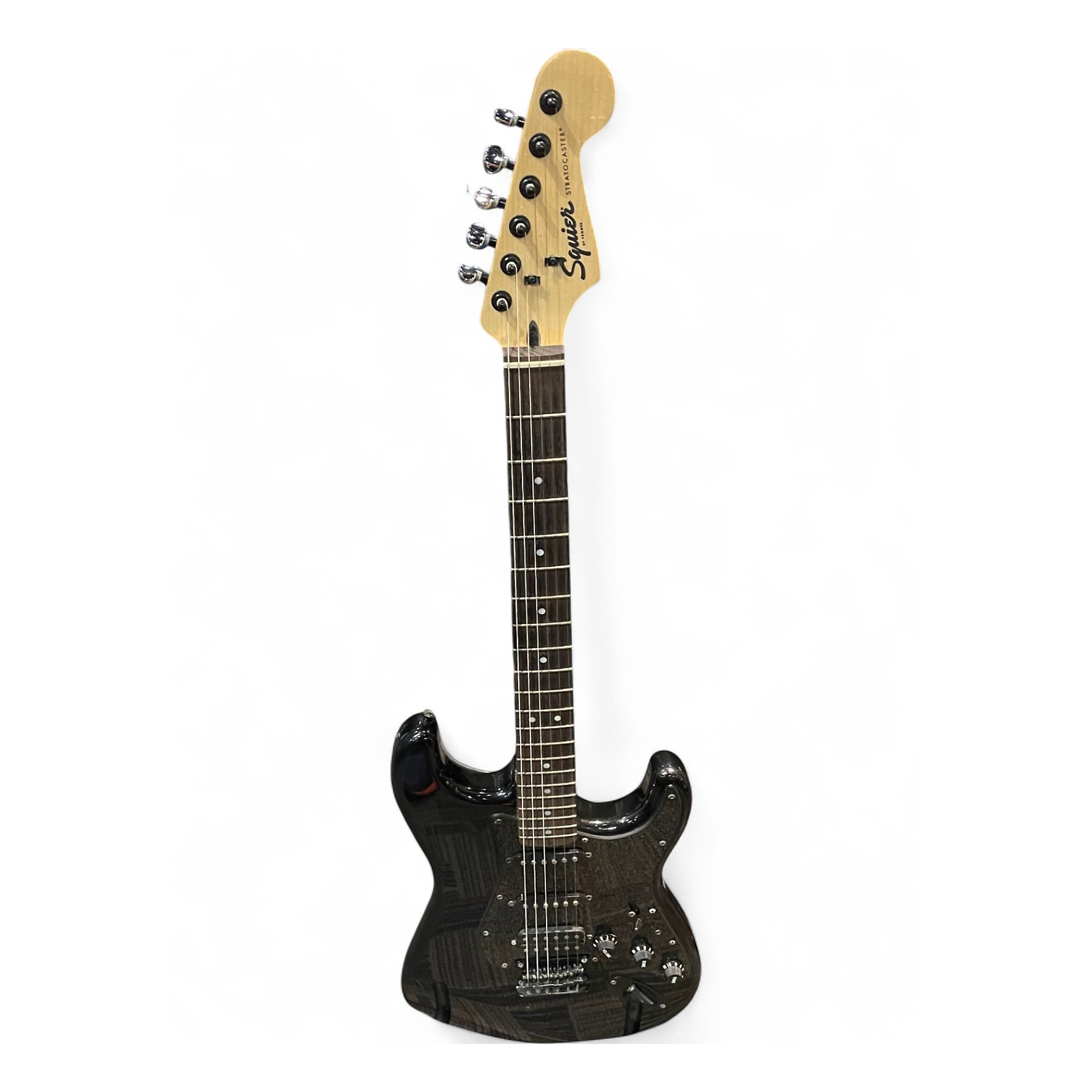 Used Squier Bullet Stratocaster HSS Black Solid Body