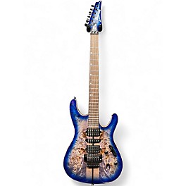 Used Ibanez S1070PBZ-CLB Cerulean Blue Burst Solid Body Electric Guitar