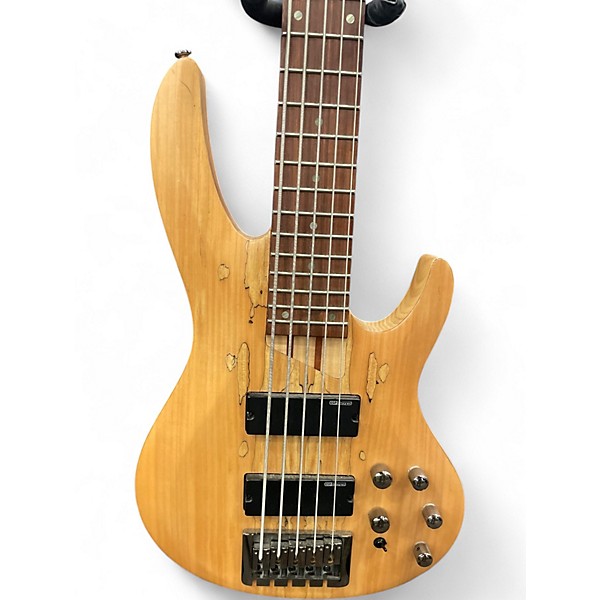 Used ESP LTD B205SM 5 String Natural Electric Bass Guitar