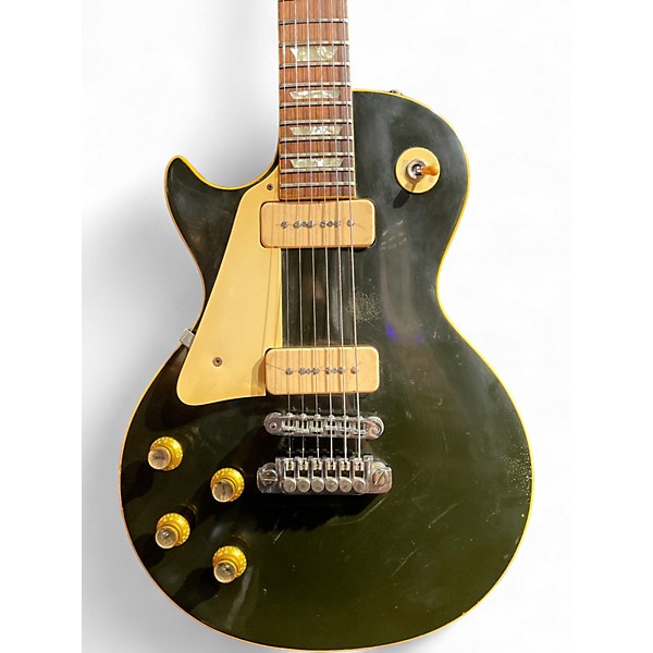 Vintage 1980 Gibson Les Paul Deluxe Black Solid Body Electric Guitar