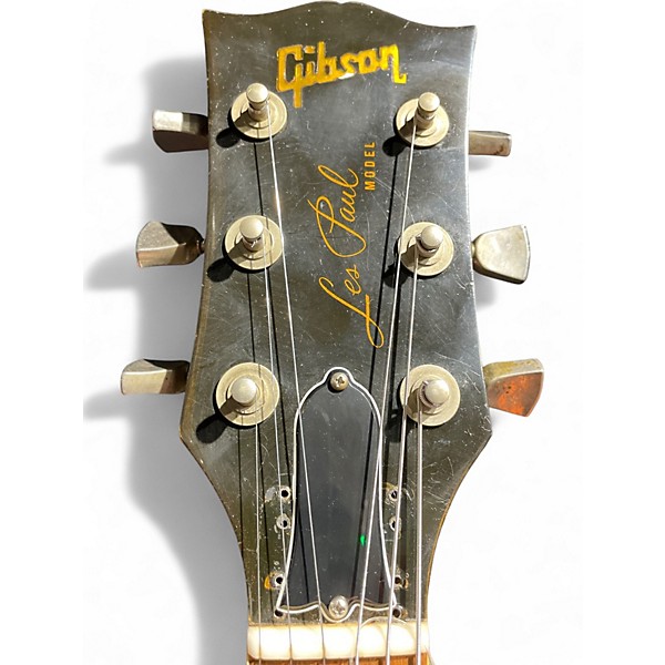 Vintage 1980 Gibson Les Paul Deluxe Black Solid Body Electric Guitar