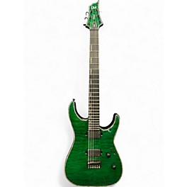 Used 2020 ESP LTD H1001FM Deluxe Trans Green Solid Body Electric Guitar