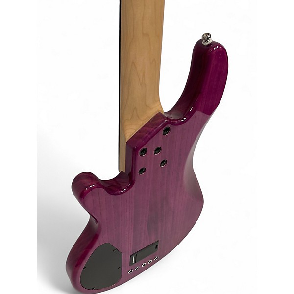 Used Lakland 55-02 Skyline Series 5 String Trans Purple Electric Bass Guitar