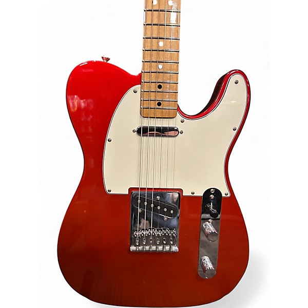 Used Fender Player Telecaster Red Solid Body Electric Guitar