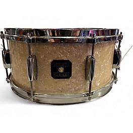 Vintage 1980s Gretsch Drums 6.5X14 Snare White Marine Pearl Drum