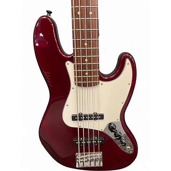 Used Fender JAZZ 5 STR BASS  Burgundy Electric Bass Guitar