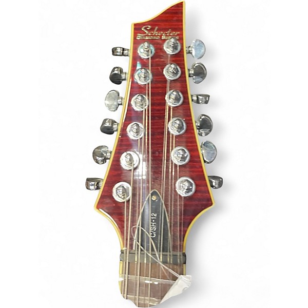 Used Schecter Guitar Research C/SH-12 Red Hollow Body Electric Guitar