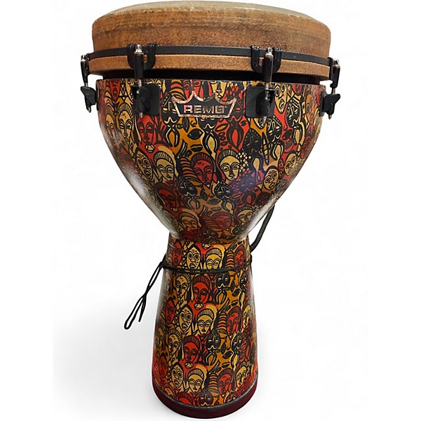 Used Remo Remo Mondo Djembe Drum 14" 2010s - Multi-Mask Djembe