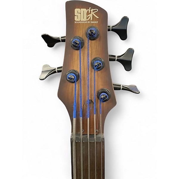 Used Ibanez SRH505F Vintage Sunburst Electric Bass Guitar