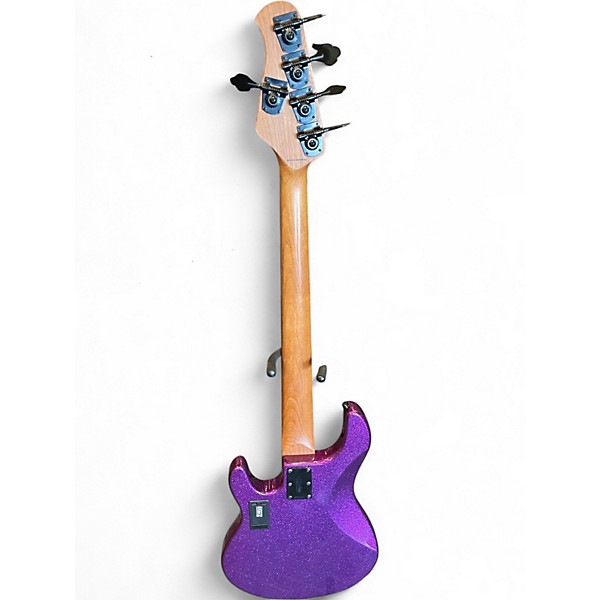 Used Sterling by Music Man Ray35 5 String purple sparkle Electric Bass Guitar