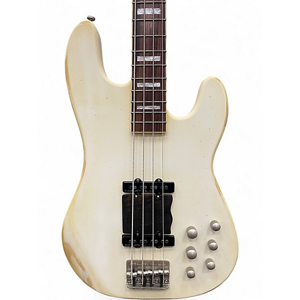 Used Markbass JP-F1 Roadworn White Electric Bass Guitar