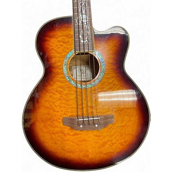 Used Michael Kelly MKDF5 5 String Dragonfly Acoustic Electric Sunburst Acoustic Bass Guitar