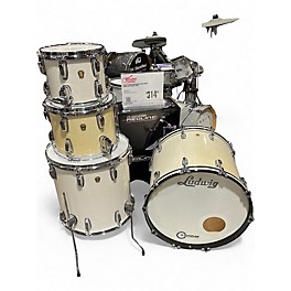 Used Ludwig 4 Piece Classic Maple White Sparkle Drum Kit