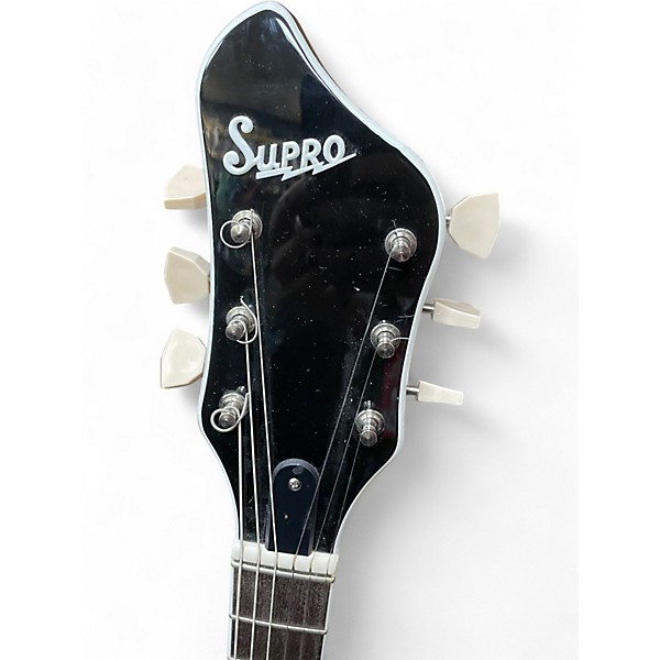 Used Supro Martinique Alpine White Solid Body Electric Guitar