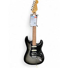 Used Fender Player Plus Stratocaster Black and Silver Solid Body Electric Guitar
