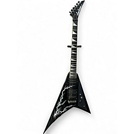 Used 1990s Jackson RR1 Lightning Sky Black w/ Lightning Graphic Solid Body Electric Guitar