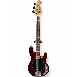 Used Sterling by Music Man Ray4 Crimson Red Trans Electric Bass Guitar