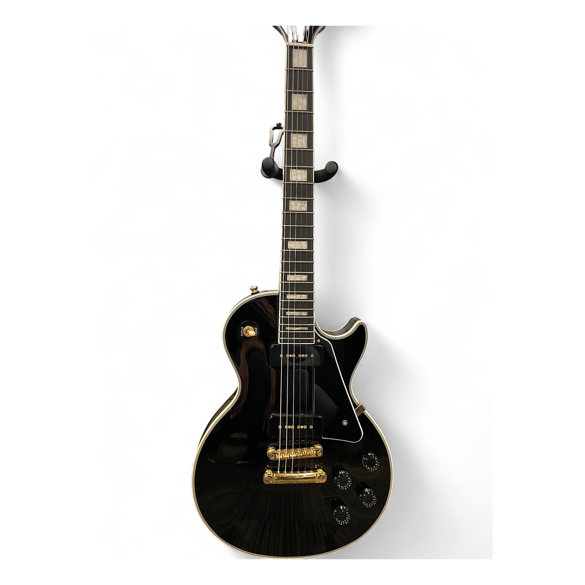 Used Epiphone Les Paul Custom P90S Black Solid Body Electric