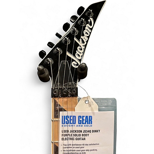 Used Jackson JS34Q Dinky Purple Solid Body Electric Guitar