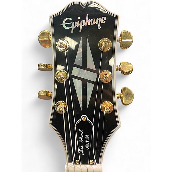 Used Epiphone Les Paul Custom Black Solid Body Electric Guitar