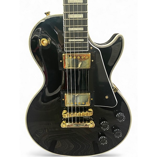 Used Epiphone Les Paul Custom Black Solid Body Electric Guitar