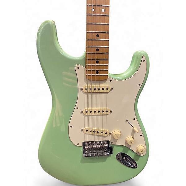 Used Fender Standard Stratocaster Green Solid Body Electric Guitar