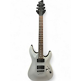 Used Schecter Guitar Research C1 DIAMOND Metallic Silver Solid Body Electric Guitar
