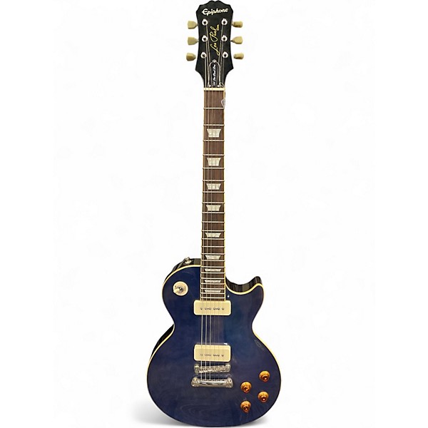 Used 2014 Epiphone 1956 Reissue Les Paul Blue Burst Solid Body Electric Guitar