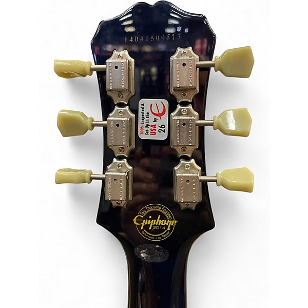 Used 2014 Epiphone 1956 Reissue Les Paul Blue Burst Solid Body Electric Guitar