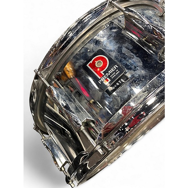 Used Premier 14in metal snare Chrome Drum