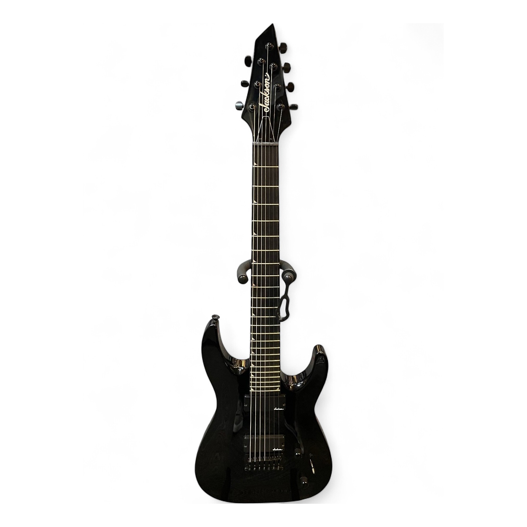 Used Jackson JS22-7 Dinky 7 String Black Solid Body Electric