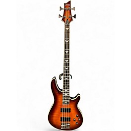 Used Schecter Guitar Research Omen Extreme 4 String Sunburst Electric Bass Guitar
