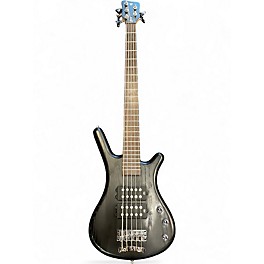 Used Warwick Corvette Double Buck 5 String Trans Black Electric Bass Guitar