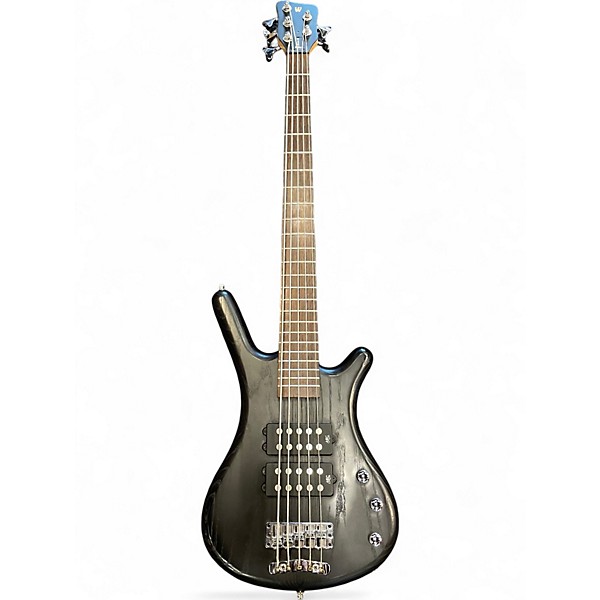Used Warwick Corvette Double Buck 5 String Trans Black Electric Bass Guitar